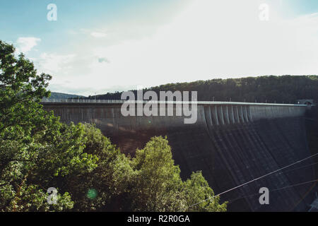 RT de Titan, l'un des plus longs ponts de suspension pour les piétons, barrage Rappbode, Harz Banque D'Images