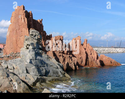 Arbatax - falaises de porphyre 1 Banque D'Images