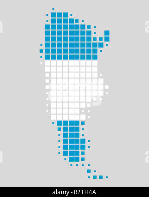 La carte et drapeau de l'Argentine Banque D'Images