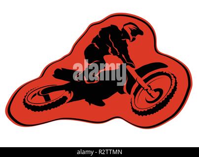 Moto enduro Vector background design Pictogramme autocollant Illustration de Vecteur