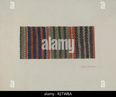 Textile tissé. En date du : 1935/1942. Dimensions : hors tout : 22,1 x 28 cm (8 11/16 x 11 in.). Médium : aquarelle et graphite sur papier. Musée : National Gallery of Art, Washington DC. Auteur : Mary C. Davidson. Banque D'Images