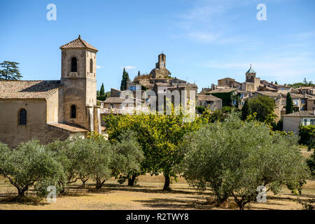 Lourmarin (sud-est de la France). Aperçu de l'un des plus beaux villages de France. *** *** Légende locale Banque D'Images