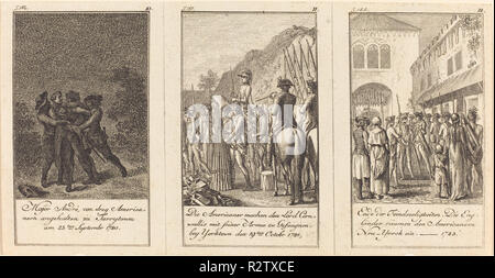 L'histoire des États-Unis. En date du : 1783/1784. Technique : gravure (3 eaux-fortes sur une feuille d'une plaque). Musée : National Gallery of Art, Washington DC. Auteur : Daniel Nikolaus Chodowiecki. Banque D'Images