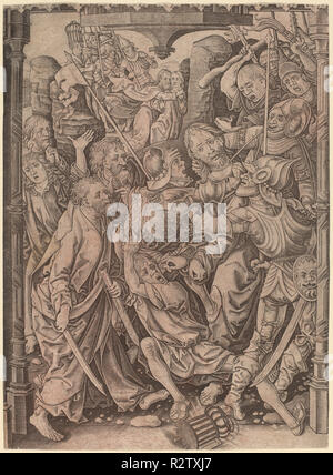 La trahison du Christ. En date du : ch. 1485. Technique : gravure. Musée : National Gallery of Art, Washington DC. Author : Master I. A. M. de Zwolle. Banque D'Images