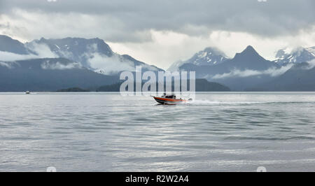 Homer, AK - Aug 23, 2018 : une vue de la baie Kachemak Spit de Homer, Alaska Banque D'Images