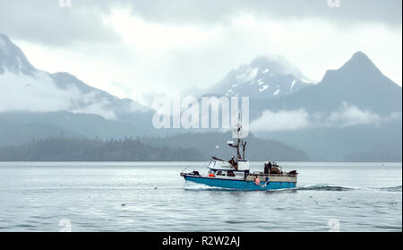 Homer, AK - Aug 23, 2018 : une vue de la baie Kachemak Spit de Homer, Alaska Banque D'Images