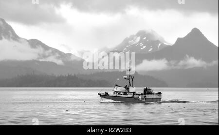 Homer, AK - Aug 23, 2018 : une vue de la baie Kachemak Spit de Homer, Alaska Banque D'Images