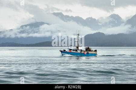 Homer, AK - Aug 23, 2018 : une vue de la baie Kachemak Spit de Homer, Alaska Banque D'Images