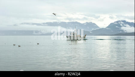 Homer, AK - Aug 23, 2018 : une vue de la baie Kachemak Spit de Homer, Alaska Banque D'Images