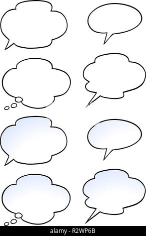 Cartoon Vector illustration d'une bulle de parler ensemble Banque D'Images