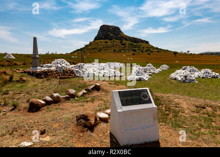 L'Isandlwana, Zulu de bataille, KwaZulu Natal, Afrique du Sud Banque D'Images