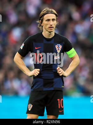 La Croatie au cours de l'Luka Modric Nations UEFA League, Groupe A4 match au stade de Wembley, Londres. ASSOCIATION DE PRESSE Photo. Photo date : dimanche 18 novembre 2018. Voir l'ACTIVITÉ DE SOCCER histoire de l'Angleterre. Crédit photo doit se lire : Mike Egerton/PA Wire. RESTRICTIONS : utilisation sous réserve de restrictions de FA. Usage éditorial uniquement. L'utilisation commerciale qu'avec l'accord préalable écrit de la FA. Aucun montage sauf le recadrage. Banque D'Images