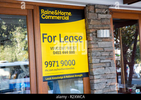 Unité de vente au détail à Sydney commercialisé à louer et à vendre,Sydney, Australie Banque D'Images