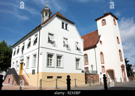 Heimatmuseum Sandhausen ou ancien hôtel de ville de lege cap Ferret platz parc public pour les personnes à visiter voyage Sandhausen village le 25 août 2017 à Heid Banque D'Images