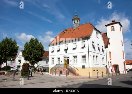 Heimatmuseum Sandhausen ou ancien hôtel de ville de lege cap Ferret platz parc public pour les personnes à visiter voyage Sandhausen village le 25 août 2017 à Heid Banque D'Images