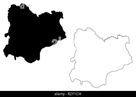 (Kirklareli Provinces de la République de Turquie) map vector illustration, scribble sketch carte Sg Kirklareli Illustration de Vecteur