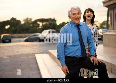Portrait of smiling business deux collègues. Banque D'Images