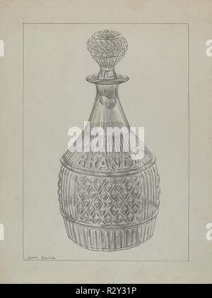 Carafe. En date du : ch. 1937. Dimensions : hors tout : 30,1 x 22,6 cm (11 7/8 x 8 7/8 in.). Médium : aquarelle et graphite sur carton. Musée : National Gallery of Art, Washington DC. Auteur : John Dana. Banque D'Images