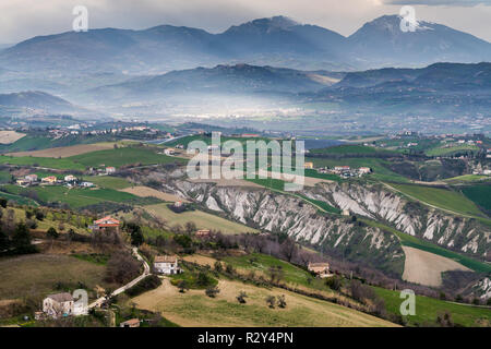 Paysage près de la Crémone, Italie, Europe. Banque D'Images