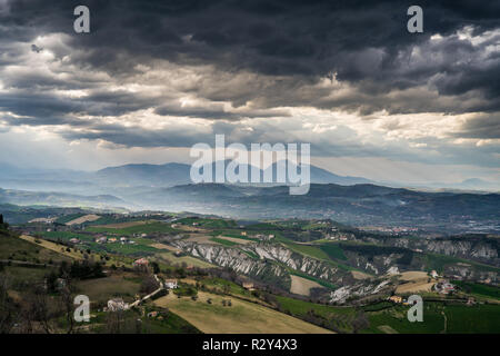 Paysage près de la Crémone, Italie, Europe. Banque D'Images