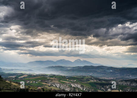 Paysage près de la Crémone, Italie, Europe. Banque D'Images