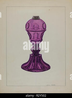 Lampe. En date du : ch. 1937. Dimensions : hors tout : 29,2 x 23 cm (11 1/2 x 9 1/16 in.) Objet : SAI Original 7' de haut. Médium : aquarelle et graphite sur carton. Musée : National Gallery of Art, Washington DC. Auteur : John Dana. Banque D'Images