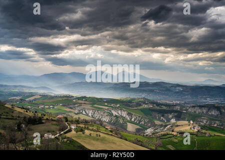 Paysage près de la Crémone, Italie, Europe. Banque D'Images