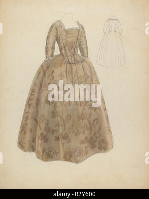 Robe de mariage. En date du : ch. 1940. Dimensions : hors tout : 28,9 x 22,8 cm (11 3/8 x 9 in.). Médium : aquarelle et graphite sur carton. Musée : National Gallery of Art, Washington DC. Auteur : Bessie Forman. Banque D'Images