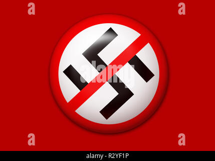 Anti,bouton,nazi Banque D'Images