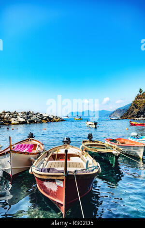 Manarola, Ligurie, Italie - 08 août 2018 - vue de la rue Banque D'Images