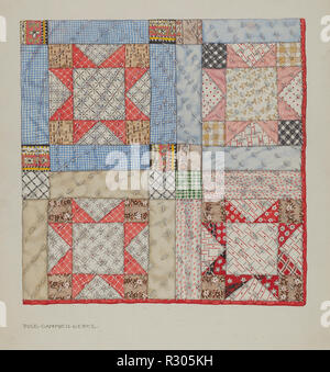 Patchwork. En date du : ch. 1937. Dimensions : hors tout : 35,5 x 28 cm (14 x 11 in.). Médium : aquarelle et graphite sur carton. Musée : National Gallery of Art, Washington DC. Author : Campbell-Gerke. Banque D'Images