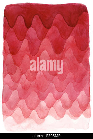 La main rouge aquarelle texture décoloration Banque D'Images