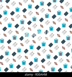 Icônes shopping tendance mode de mens vêtements sans couture fond blanc télévision Illustration de Vecteur