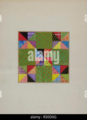 La Section patchwork. En date du : ch. 1940. Dimensions : hors tout : 35,5 x 28 cm (14 x 11 in.) Objet : 11 SAI Original' square. Médium : Aquarelle, gouache et plume et encre sur papier. Musée : National Gallery of Art, Washington DC. Auteur : Cornelius Christoffels et Margaret Linsley. Banque D'Images