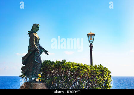 Portofino, Ligurie, Italie - 11 août 2018 - Vue de la statue de la Vierge Marie Banque D'Images