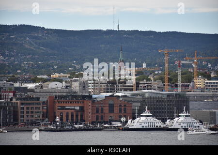 Oslo, Norvège, Stadt, Skyline, Hafen, Leuchtturm, Hauptstadt, Rathaus, Oper, Stadthafen, Schloss, le Schlosspark, Universität, Aker Brygge, Akershus, Banque D'Images