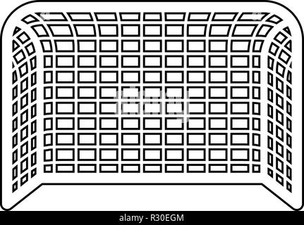 Football Handball Football gate gate gate icône score Concept vecteur de couleur noir Je télévision image simple style contours Illustration de Vecteur