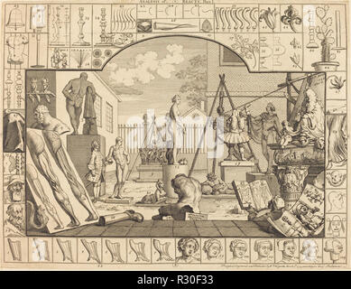 L'analyse de la beauté : pl.1. En date du : 1753. Technique : gravure et gravure. Musée : National Gallery of Art, Washington DC. Auteur : William Hogarth. HOGARTH, WILLIAM. Banque D'Images