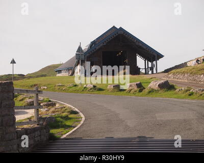 Passage sur la station de tramway de Great Orme, Llandudno North Wales Banque D'Images