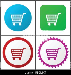 Panier vector icons set en eps 10 Illustration de Vecteur