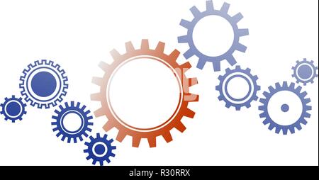 Illustration vecteur de rouages imbriqués Illustration de Vecteur