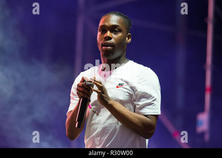 BENICASSIM, ESPAGNE - Juillet 19 : J Hus (groupe de rap) produisent en concert au Festival le 19 juillet 2018 à Benicassim, Espagne. Banque D'Images