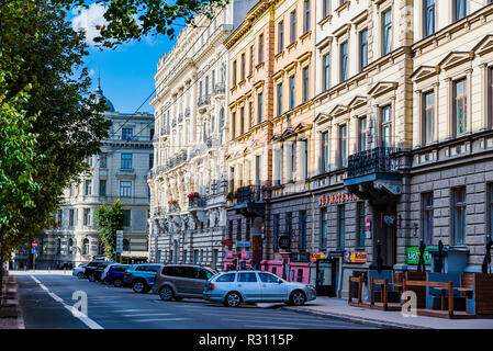 L'architecture Art Nouveau de Riga. Riga, Lettonie, Pays Baltes, Europe. Banque D'Images