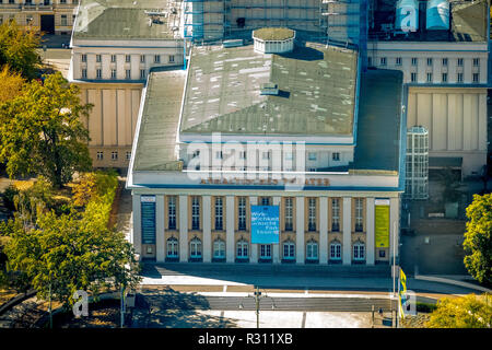 Vue aérienne, l'Anhaltisches Theater Dessau, Dessau, Friedenspl district Goslar, Saxe-Anhalt, Allemagne, Europe, Dessau, DEU, oiseaux-lunettes vue aérienne pour la vie Banque D'Images