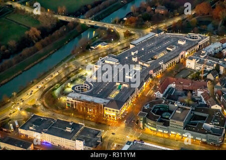 Sur l'esprit, DEU, Allemagne, Europe, Hamm Hamm, la gare centrale, de la logistique et du Collège de SSR de l'économie, le centre-ville de Hamm, le forum Kleist, la photographie aérienne Banque D'Images