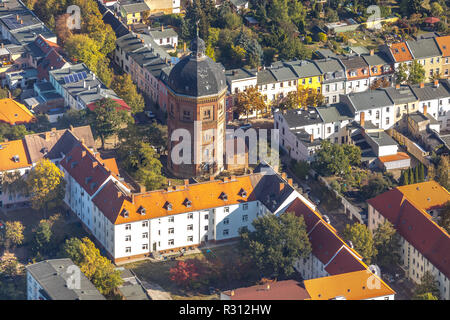 Vue aérienne, Schloss Bernburg, Schloßstraße, rive est de la Saale, Bernburg, Kreis Paderborn, Saxe-Anhalt, Allemagne, Europe, , DEU, Europe, oiseau Banque D'Images