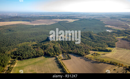 Luftbild Regenstein, Château et forteresse, suis Platenberg, Blankenburg (Harz), Blankenburg, Paderborn, Saxe-Anhalt, Allemagne, Europe, , DEU, Europe, bi Banque D'Images