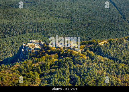 Luftbild Regenstein, Château et forteresse, suis Platenberg, Blankenburg (Harz), Blankenburg, Paderborn, Saxe-Anhalt, Allemagne, Europe, , DEU, Europe, bi Banque D'Images