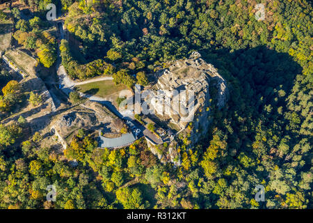 Luftbild Regenstein, Château et forteresse, suis Platenberg, Blankenburg (Harz), Blankenburg, Paderborn, Saxe-Anhalt, Allemagne, Europe, , DEU, Europe, bi Banque D'Images