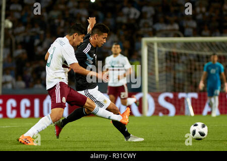 Mendoza, Argentine. 20 Nov 2018. L'Argentine contre le Mexique, match de football amical entre les deux sélectionnés, Malvinas Argentinas Stadium de Mendoza Crédit : Alexis Lloret/Alamy Live News Banque D'Images